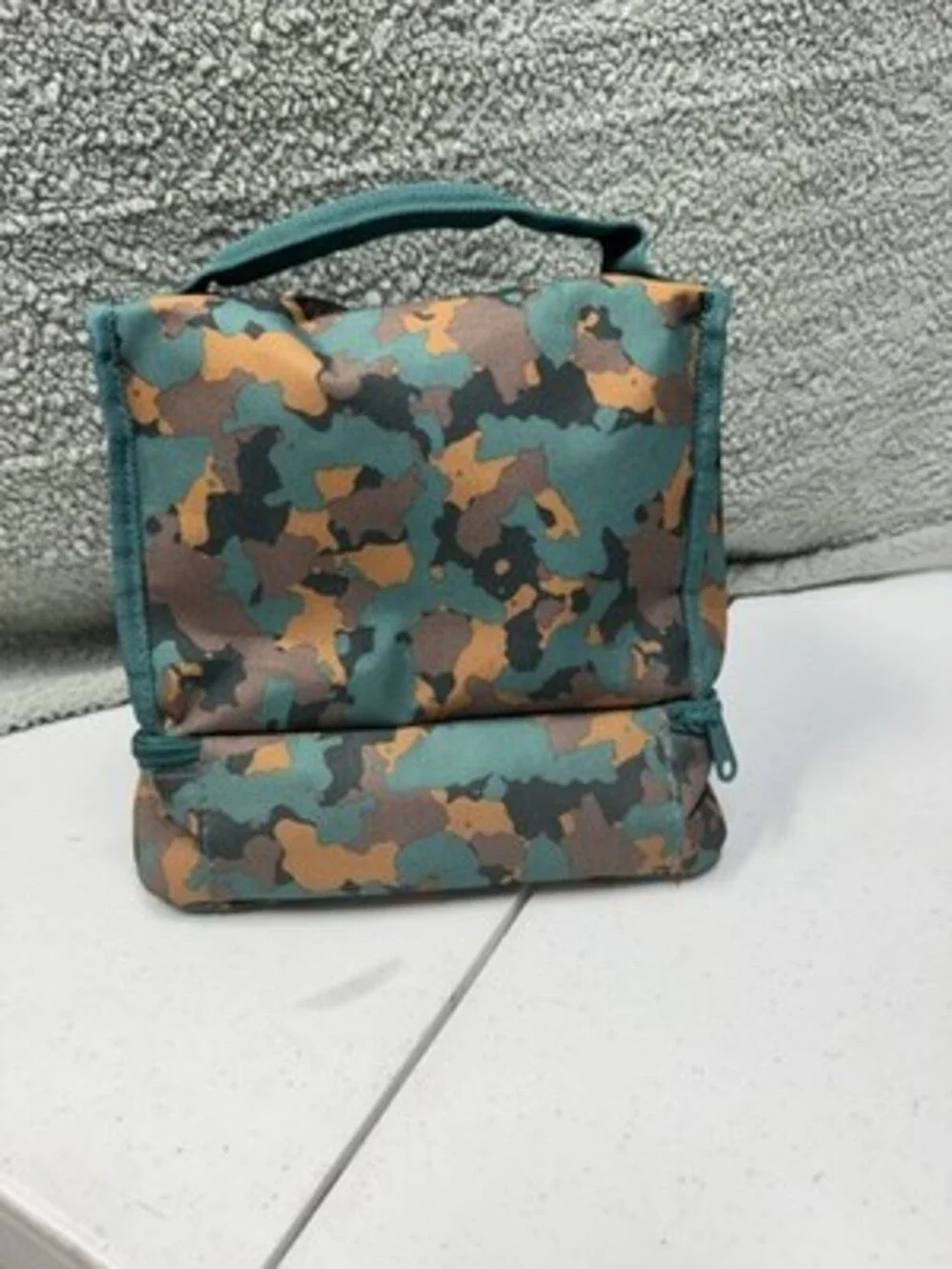 iPack lunch Insulated Camouflage Kids Lunch Bag Green Brown Orange